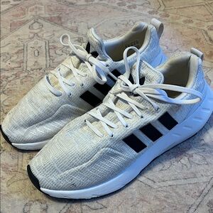 Adidas Cream and Black Sneakers